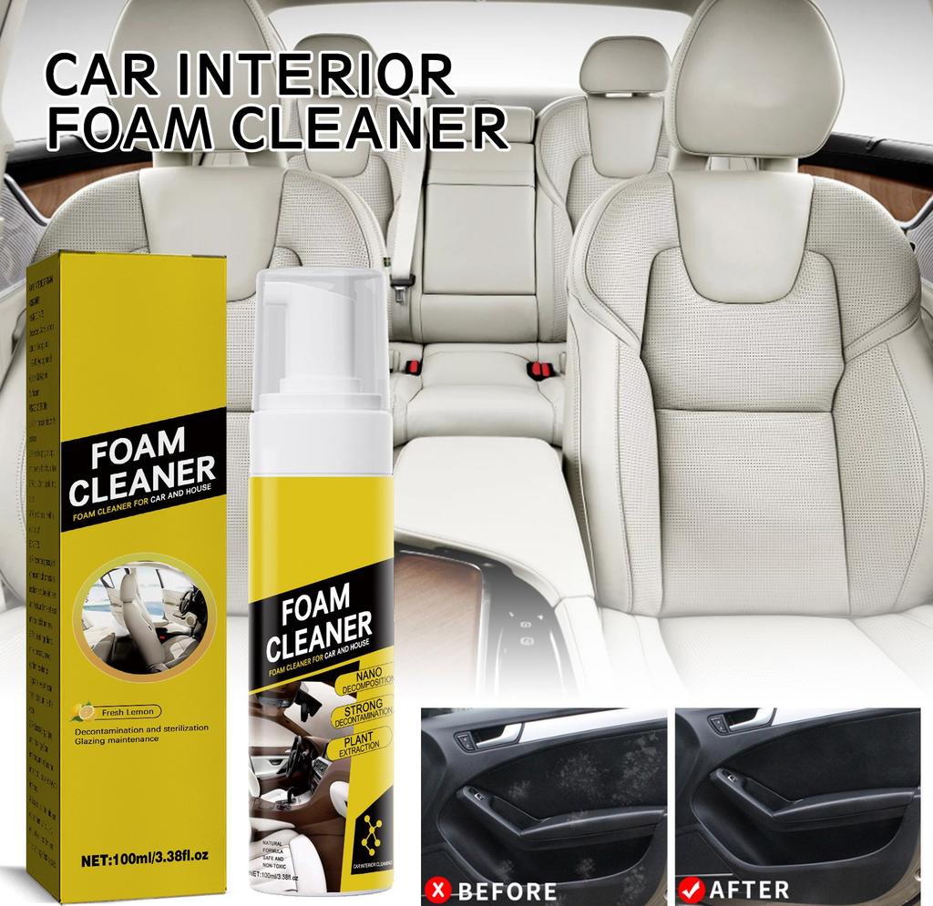 Car Interior Foam Cleaner Interior Seats Instrument Panel Cleaning Proof Polishing Maintenance Refurbishment 100ml