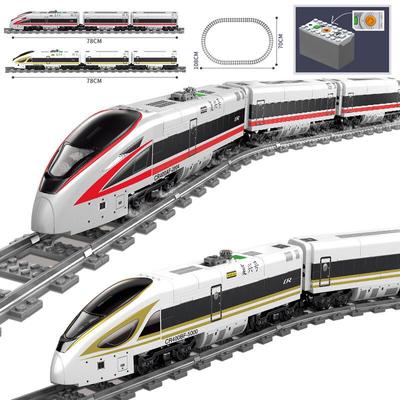 Battery Powered Electric Train High-speed Rail DIY Building Blocks Bricks Gift Toys