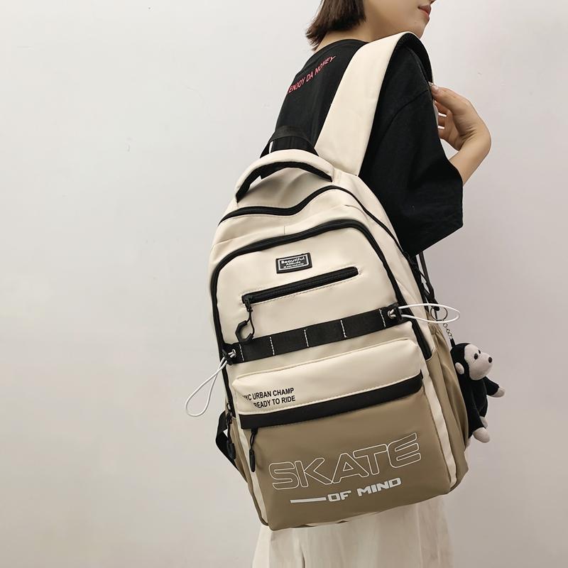 Студенческий школьный рюкзак с цветовыми блоками — фото 6