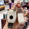 Key Fob Cover Leather Keychain for Mercedes Benz C E M S CLS CLA GLK GLA GLC GLE AMG Class Girly Cute TB7