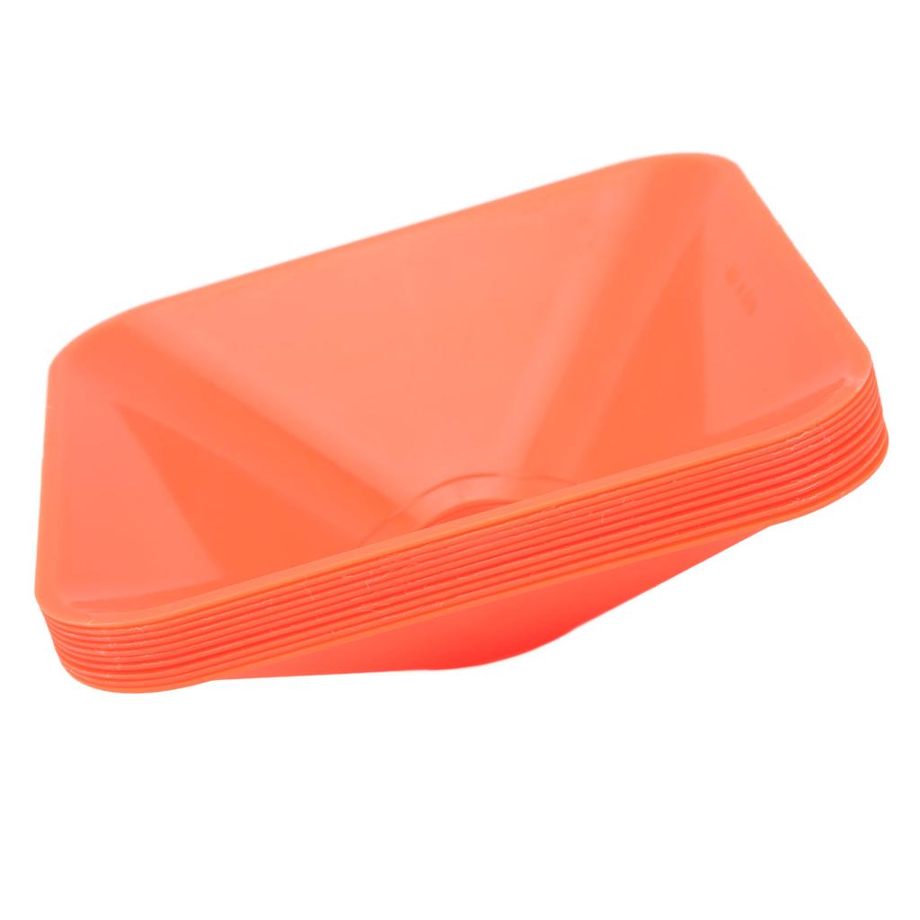 10PCS Training Cones Square Bright Color Stackable Compact Cones Marker for Sports Football Orange