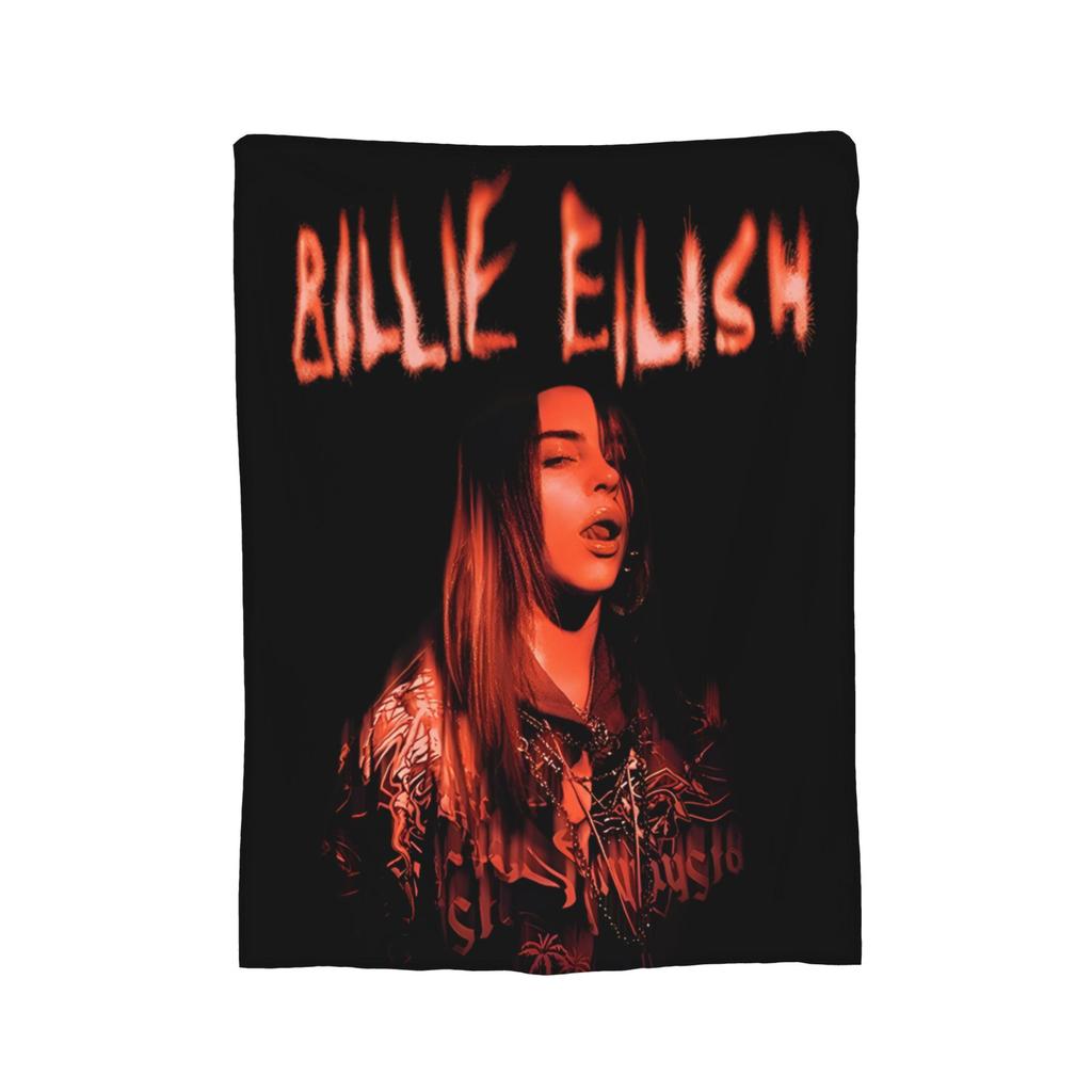 Berühmte Sängerin B-Billie-Girl E-eilish Fleece-Kuscheldecke Decke für Sofa Couch Leichte Bettwäsche Überwürfe,