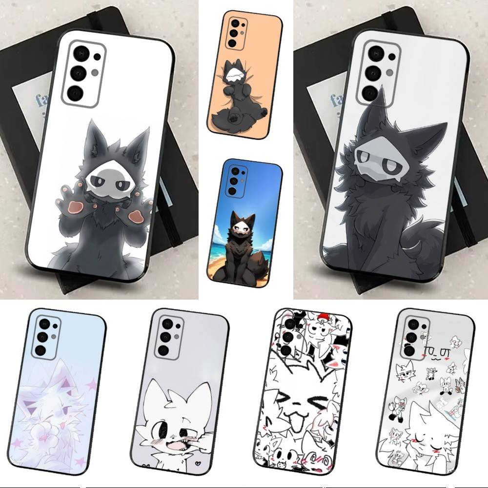 Cute B-Boykisser Furry Art Phone Case For Samsung Galaxy A13,A21s,A22,A31,A32,A52,A53,A71,A80,Soft Black Shell