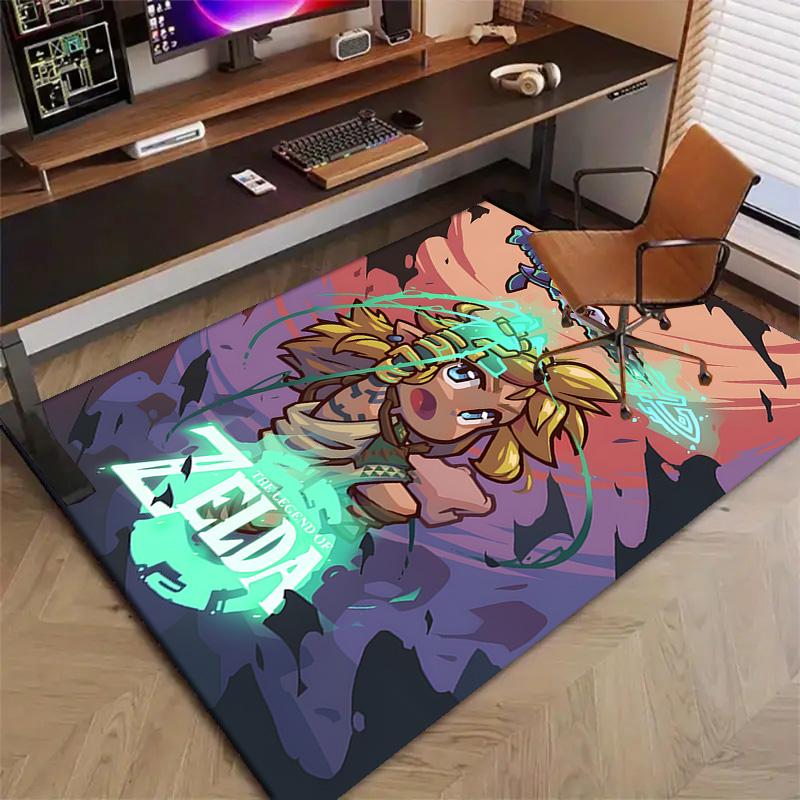 Game Zelda Printed Area Rug Carpet for Bedroom Living Room Home Decor Rugs Mat Non Slip Mat Rug for Bedside