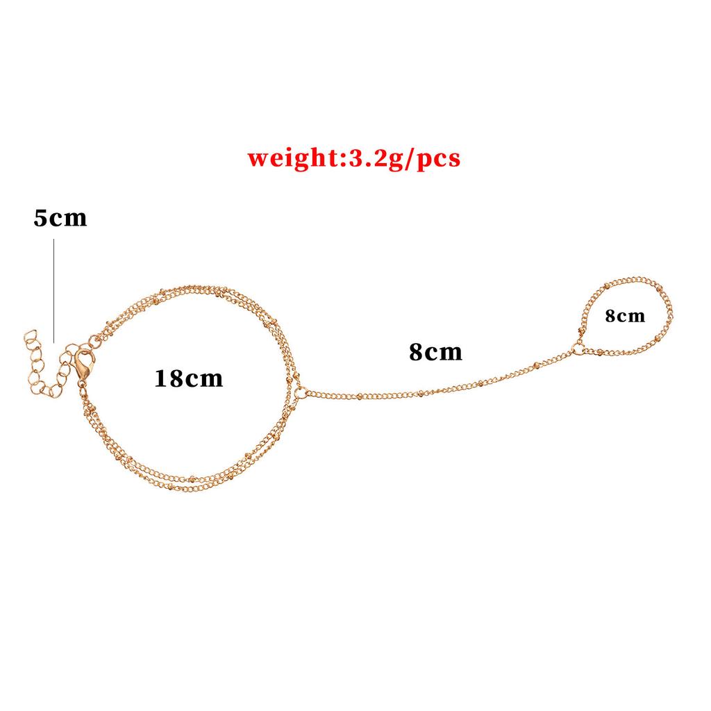 Simple and stylish multi-layer bead chain with toe bracelet for women, simple hot-selling personalized jewelry