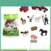 Realistische Farmtiere Hühner Schweine Schafe PVC Figuren Mit Traktor Für Farm Szenen Display Und Geschenkideen