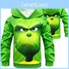 Feestelijke Grinch Patroon Hoodie Kinderen Sweatshirt Pullover Voor How The Grinch Stole Christmas Fans