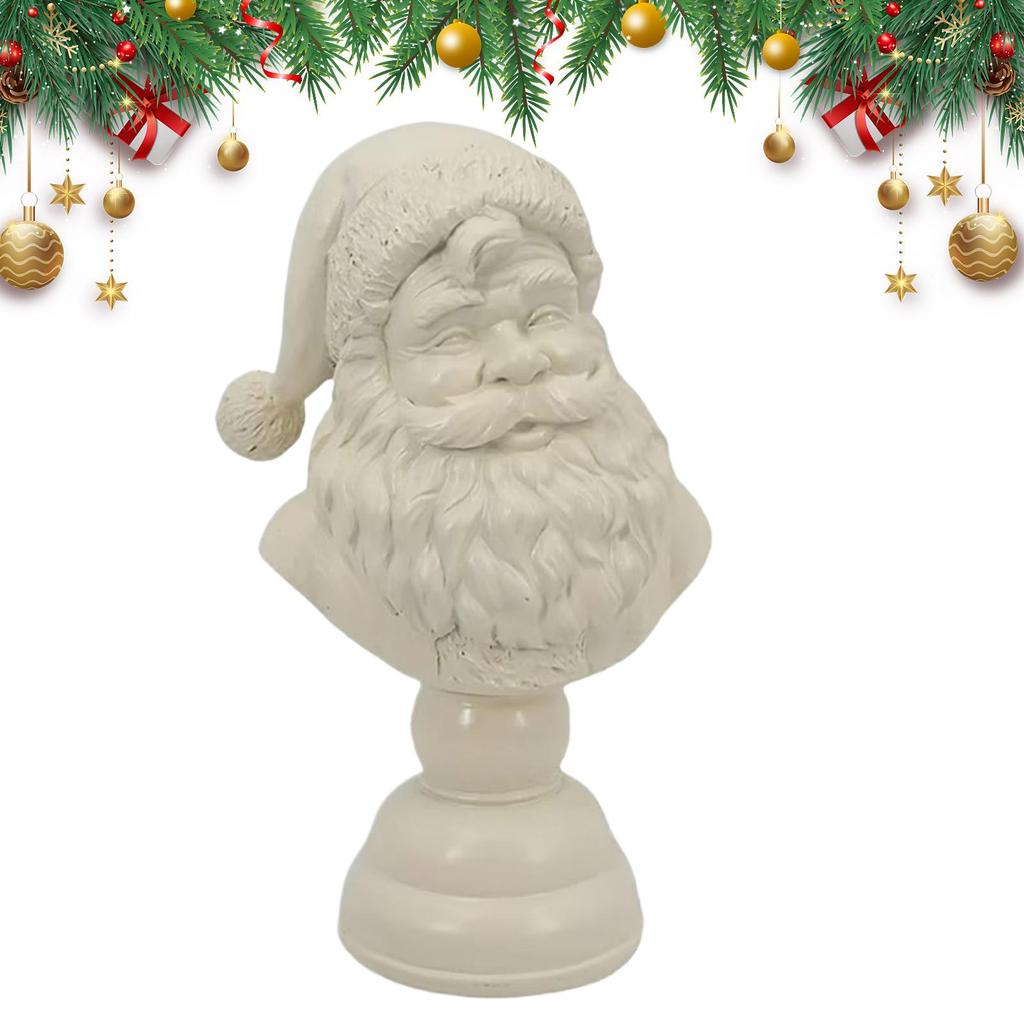 Santa Claus Statues Resin Sculpture Collectibles Christmas Resin Statue for Living Room Bedroom Counter Bookshelf decoration