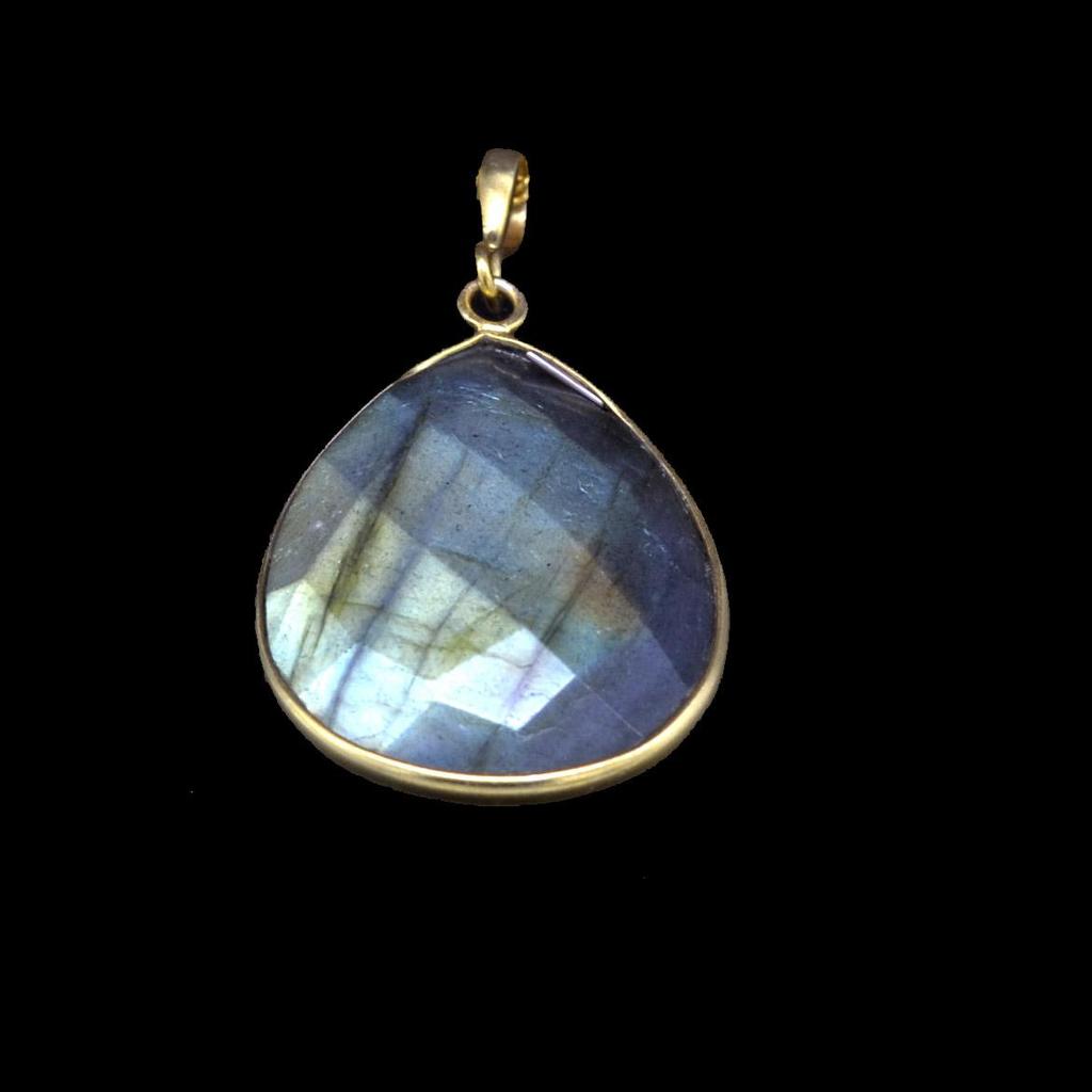 Labradorite 925 Sterling Silver Pendant, Natural Gemstone Handamde Pendant Gift For Her Mom, Anniversary Gift