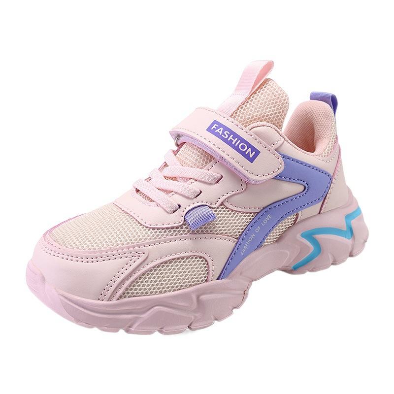 Klassenkameraden, Sportschuhe, Mädchen-Freizeitschuhe, Frühling und Herbst Mesh atmungsaktiv weiche Sohle, rutschfest Schulstil, Leistungsschuhe für Grundschule