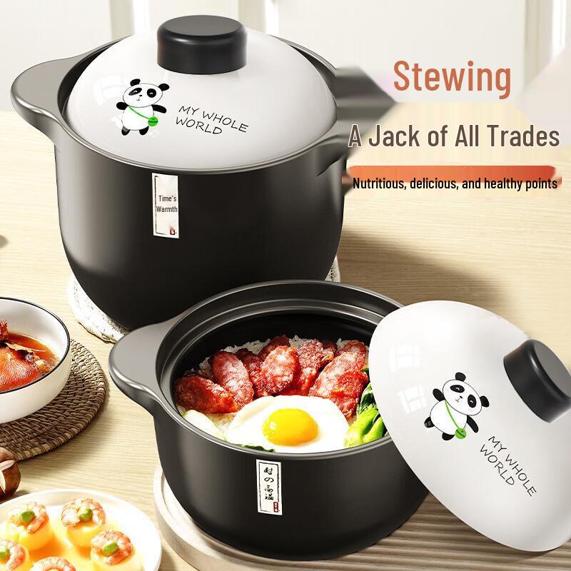Changbaosen Panda Ceramic Casserole Pot 1.6L