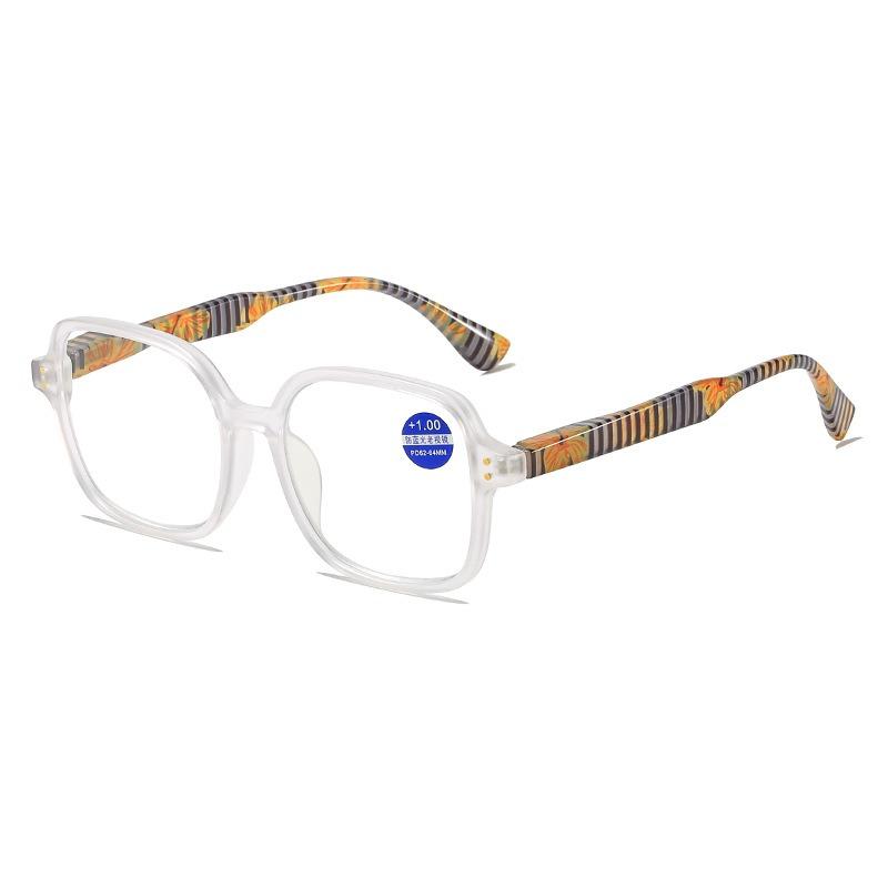 Oversize Frame Reading Glasses Anti Blue Light Presbyopia Transparent Women'S Reading Eyeglasses Hyperopia For Men +1.0 To +4.0
