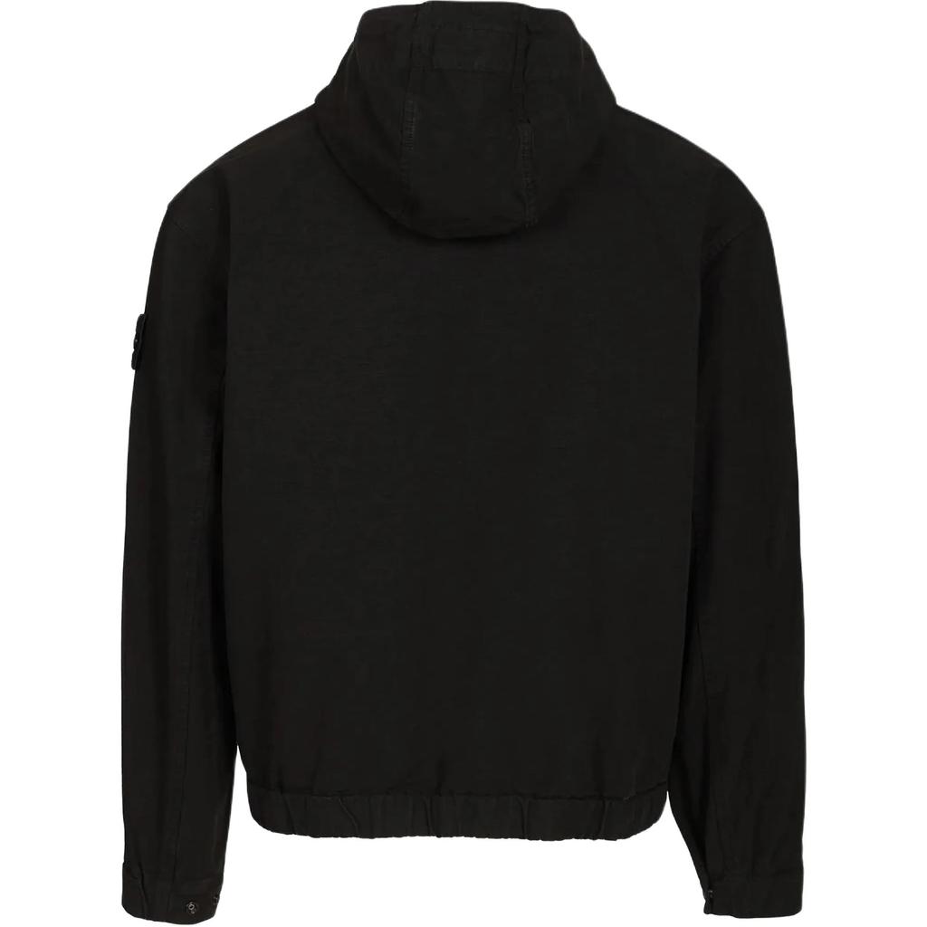 STONE ISLAND FW26 Tear Resistant Hooded Zip Chest Logo Long Sleeve Jacket Unisex Jackets Black L2S151200011S0211V0029