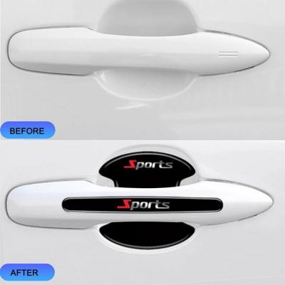 8× Car Door Handle Sports Letter Sticker Accessories Protector Anti-Scratch Film