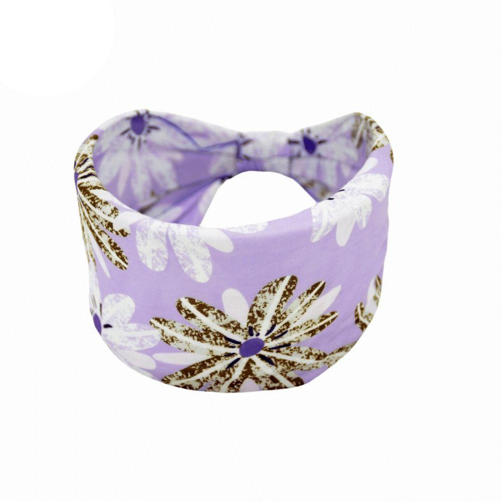 

Floral Wide Hair Band Elastic Sports Headband Practical Headwear Women 6