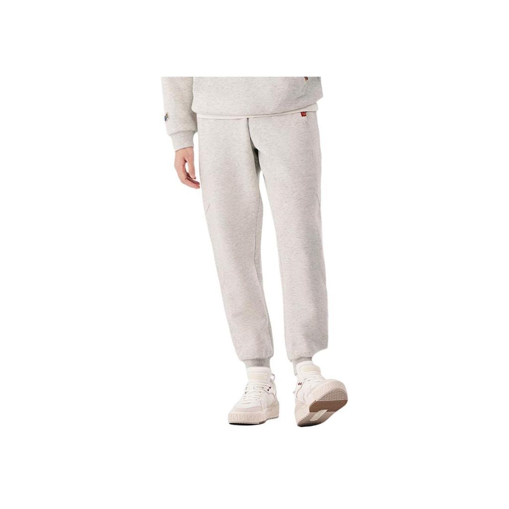 Li-Ning Solid Color Cuffed Casual Sweatpants Men Bottoms Grey AKLT017-5