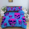 3D Sugar Flowers Skull Bedding Set Terror Duvet Cover Set With Pillowcase King Queen Twin Full Bedclothes Quilt Cover Home Decor