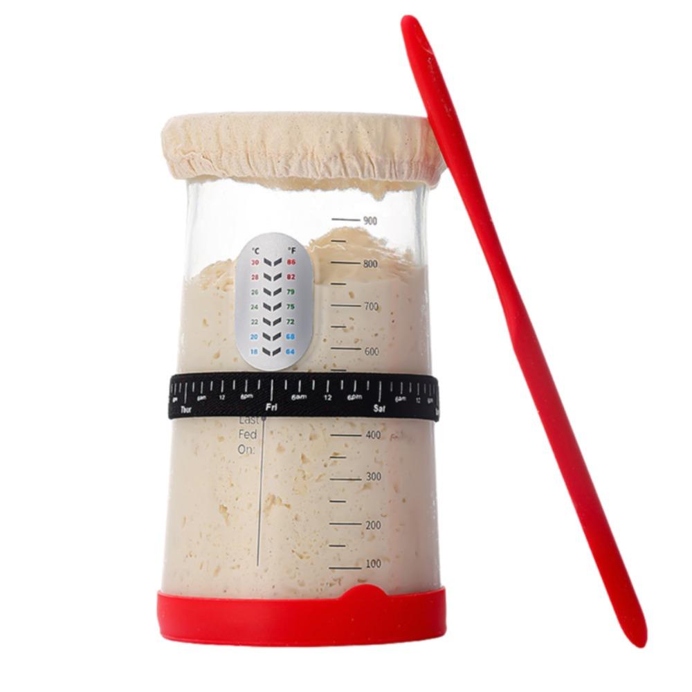 Wide Mouth Sourdough Starter Jar Glass Sourdough Fermentation Jar Baking Tool Fermenter Bread 1980₽