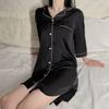 New Women's Nightgown  Silk Sexy Summer Pajamas Women's Sexy Pajamas Shirt Nightgown Silk Homewear Spring and Autumn Dresses