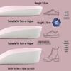 7-Minute Height-Increasing Insoles: Women's & Men's Invisible, Breathable, Sweat-Absorbing, Antibacterial, Anti-Odor PU Sports Shoes