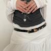 Pu Leather Rivet Waist Belt American Style Women's Jeans Belt Adjustable Y2k Thin Belt  Spicy Girls