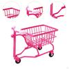 Mini Shopping Cart Children Push Toy Role Play Desk Decor Fun Trolley Model Storage Basket