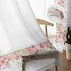 Spring Flower Eucalyptus Leaf Plant Sheer Voile Curtains For Living Room Bedroom Kids Room Decor Tulle Window Treatment Drapes