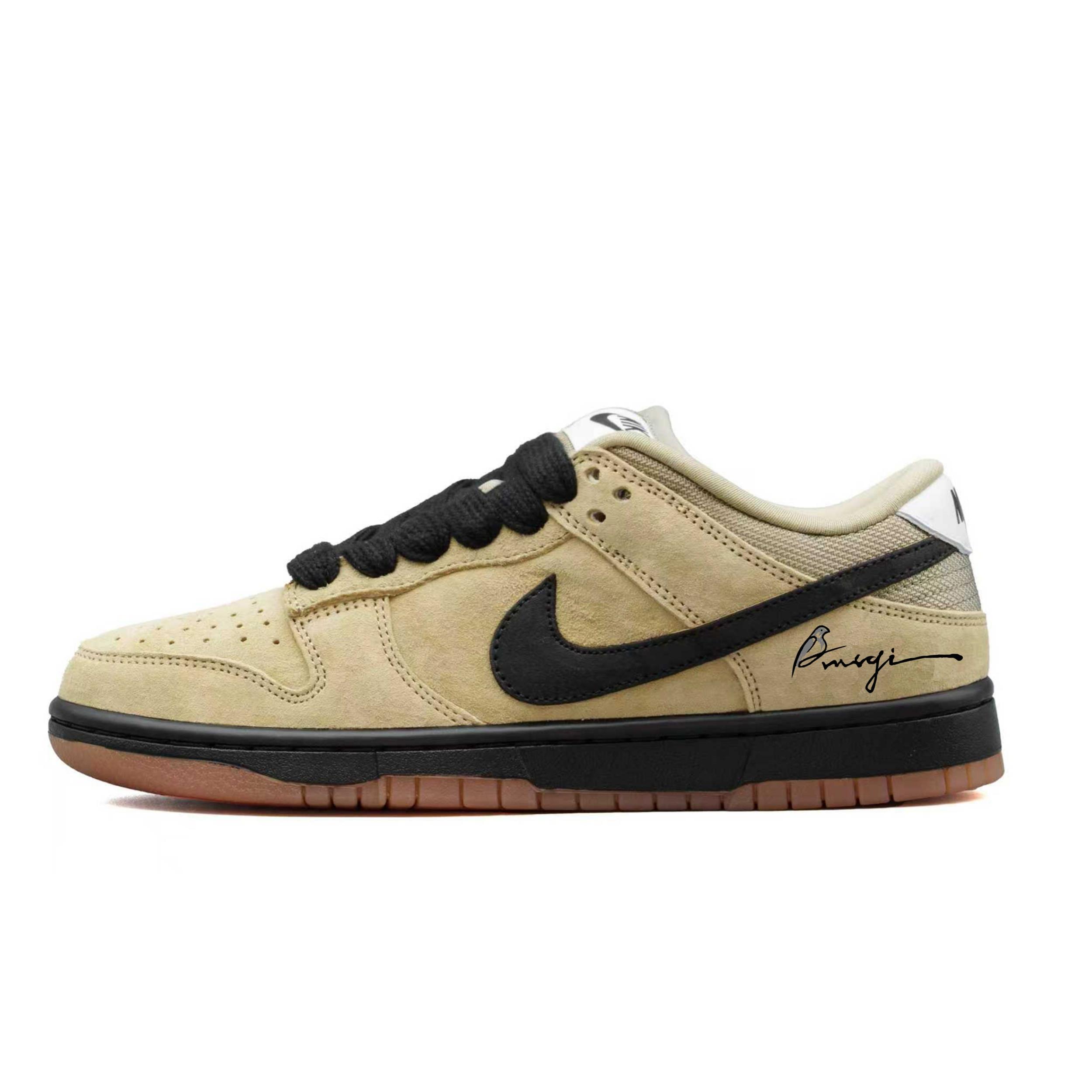 

Nike Dunk SB Suede Abrasion Resistant Low top Skateboard Shoes Unisex Brown Box HJ0367-200(team1098SBOX) 37.5
