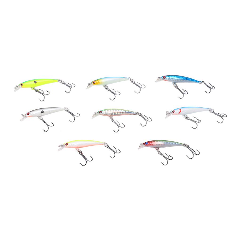 8PCS Minnow Fishing Lure 5cm/3g Artificial Sinking Long Throw Hard Bait Wobbler Jig Bait
