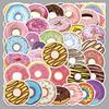 50pcs Sweet Donut Dessert Graffiti Stickers for Kids - DIY Skateboard & Luggage Decor