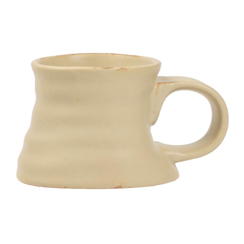 OLOEY Vintage Distressed Ceramic Mug with Rope Handle