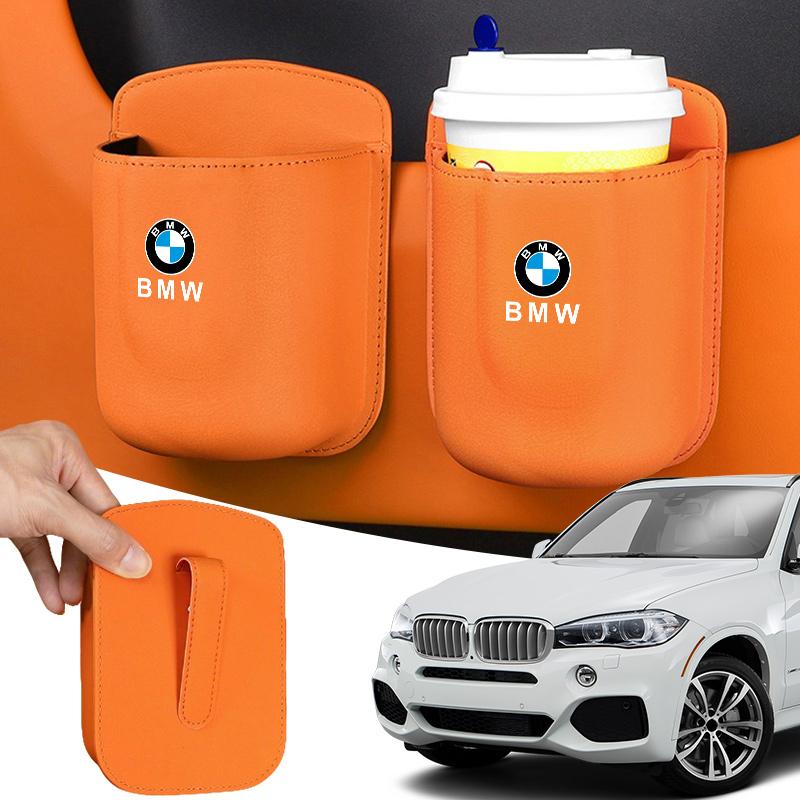 PU Leather Car Door Seat Back Pocket Drink Cup Holder Storage Organizer For BMW M5 M4 M3 F20 F40 F22 F30 E90 F32 F10 F06 F07 F46