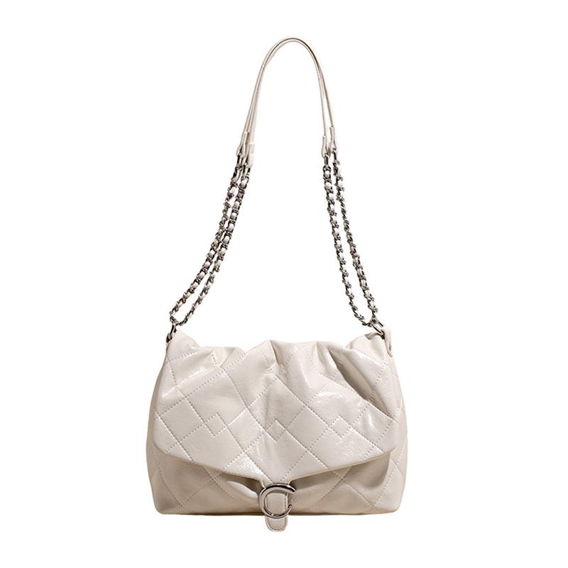 2026 Women's Large-Capacity Cross-Body Chain Tote - Stylish, Casual, and Shiny