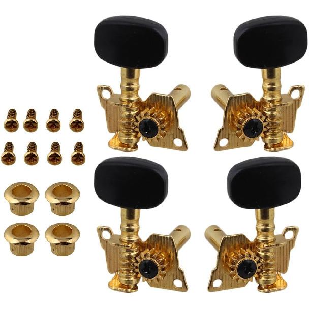 

BQLZR Позолоченные 2R2L Колки Механика для Укулеле 4-струнной гитары