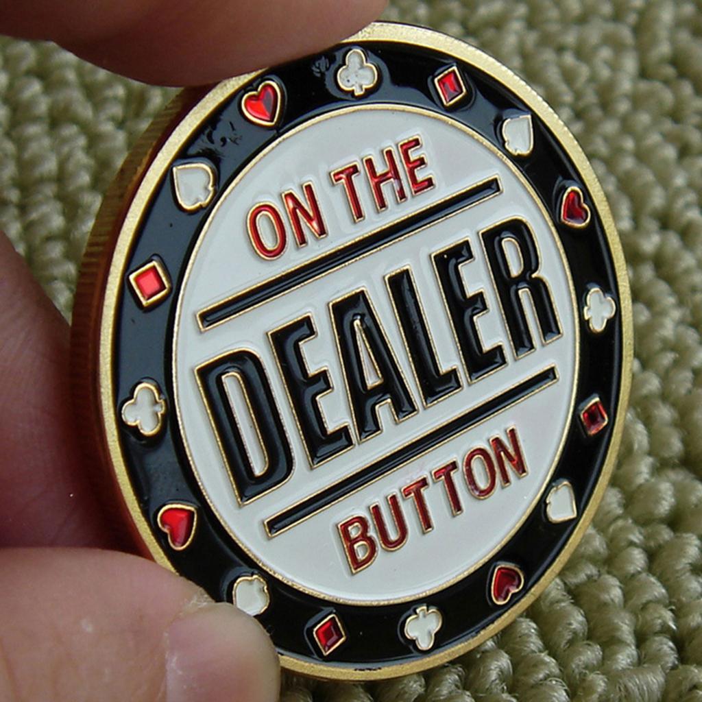 Buton elegant de poker Cărți de poker Protector de protecție metal Token Dealer de monede Butoane Puck Big Blind Buton Blind mic
