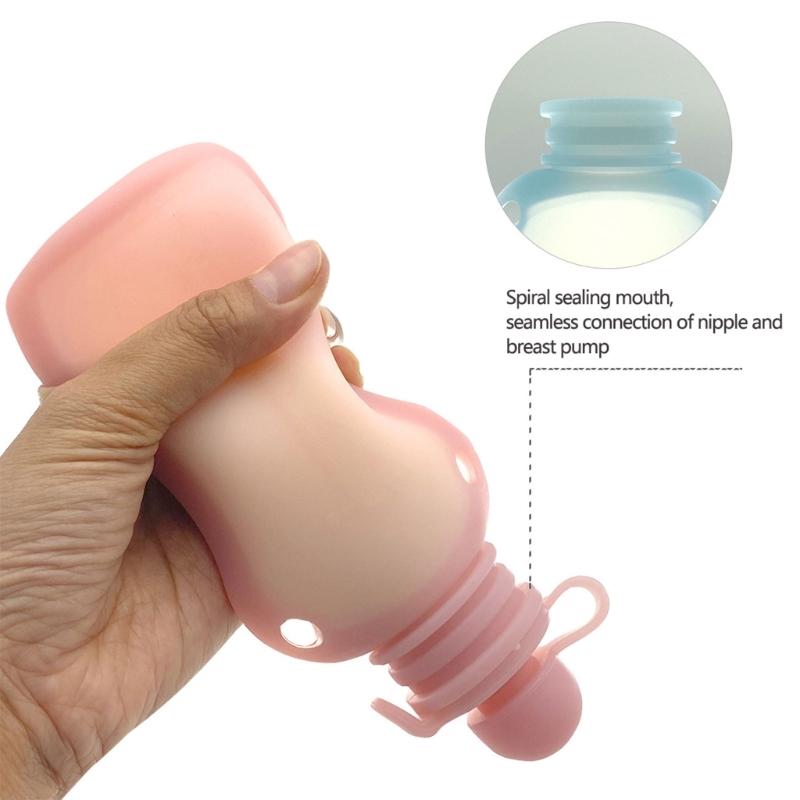 150ml Refillable Baby Food Storage Bag Silicone Milk Congee Pouch Leakproof Organiser Squeeze Storage Container