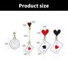2 Pairs Fashionable Playing Card Earrings Trendy Asymmetric Poker Ear Pendants Handmade Accessories for Stylish Women