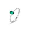 Ada Jewelry Joyas Plata 925 Simple Design Sterling Silver Green Zircon Women's Fine Ring Bulk