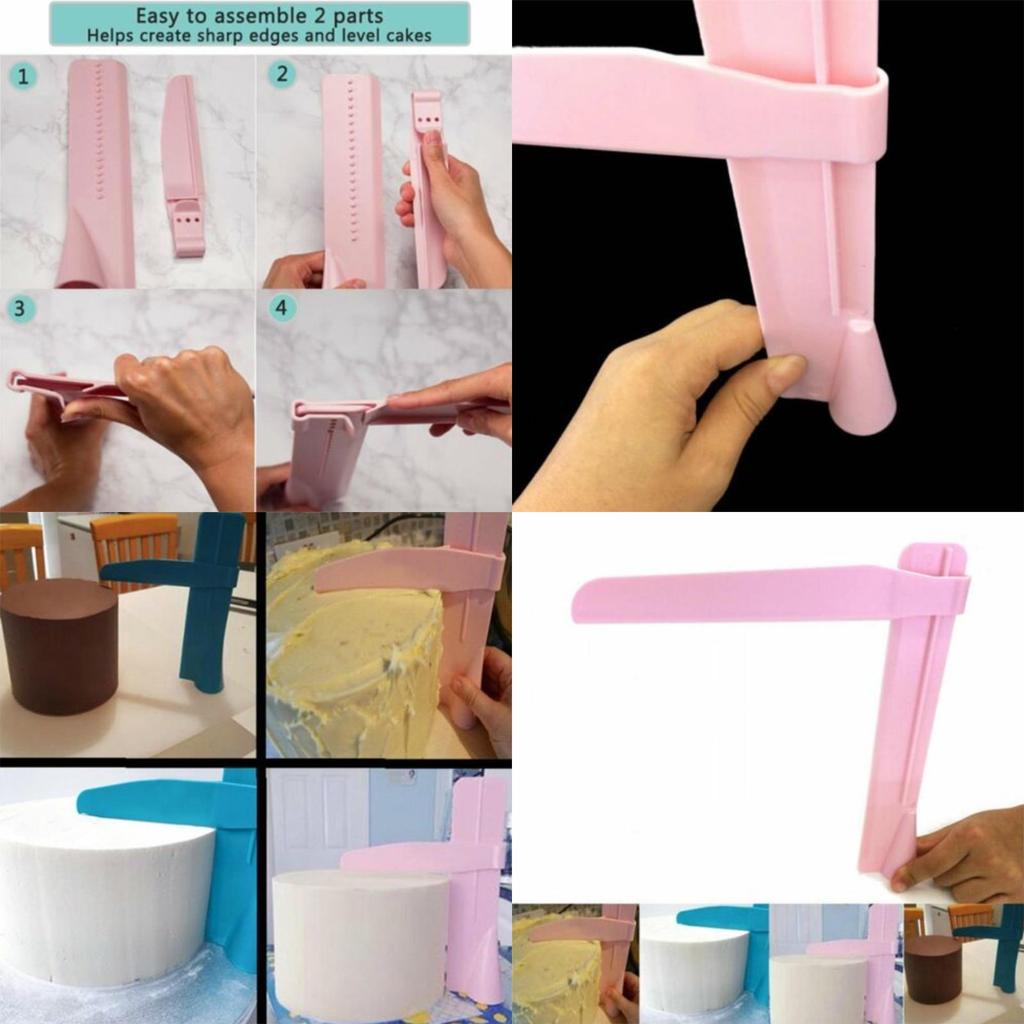 Versatile Adjustable Fondant Cake Scraper With Smooth Edges For Perfect Icing Application