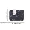 New 3 Folds Kitten Printed Wallet PU Leather INS Style Short Cute Small Purse Cute Kitten Dog Women Money Bags for Girls Gift