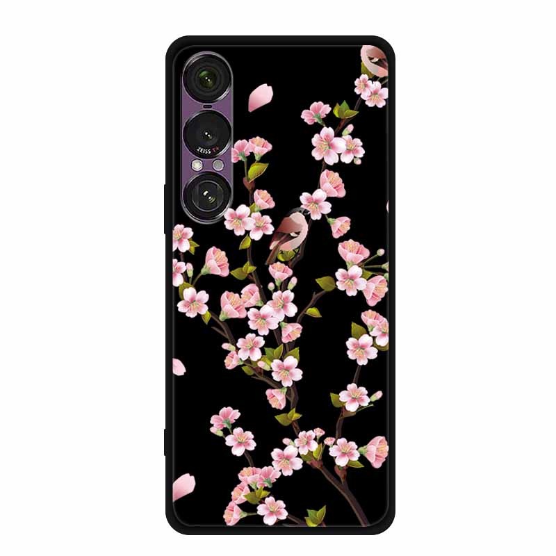 Pro pouzdro na telefon Sony Xperia 1 VII 2025 Kreslené kočky TPU Měkké černé silikonové zadní krycí pouzdro Pro Sony Xperia 1VII 6.5" Pouzdro Funda