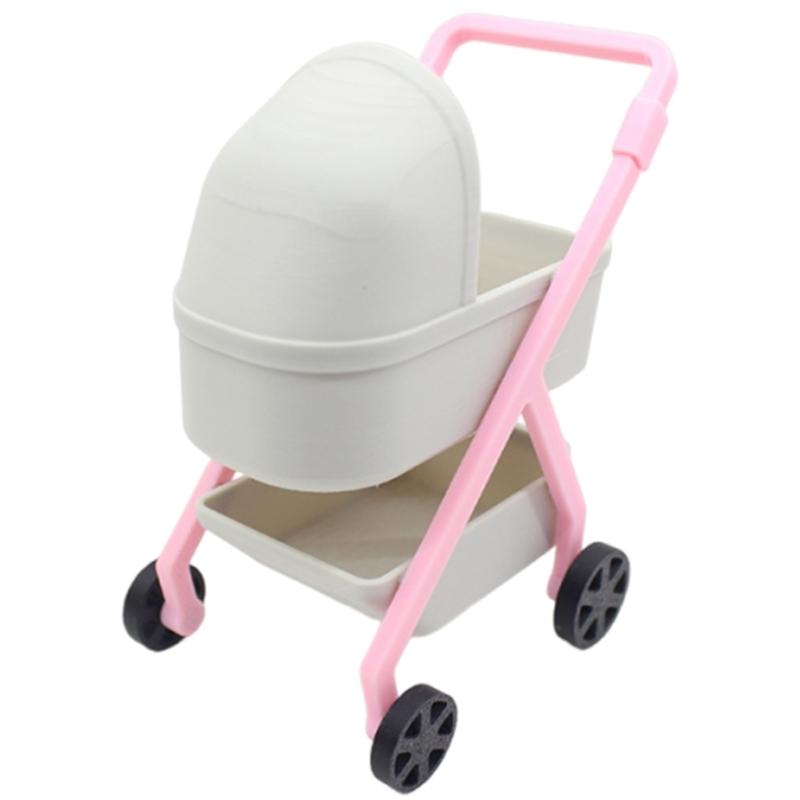 Miniature Baby Cradle Model Figure Doll House Nursery Room Scene Display Accessory Realistic Design 1/12 Scale Furniture