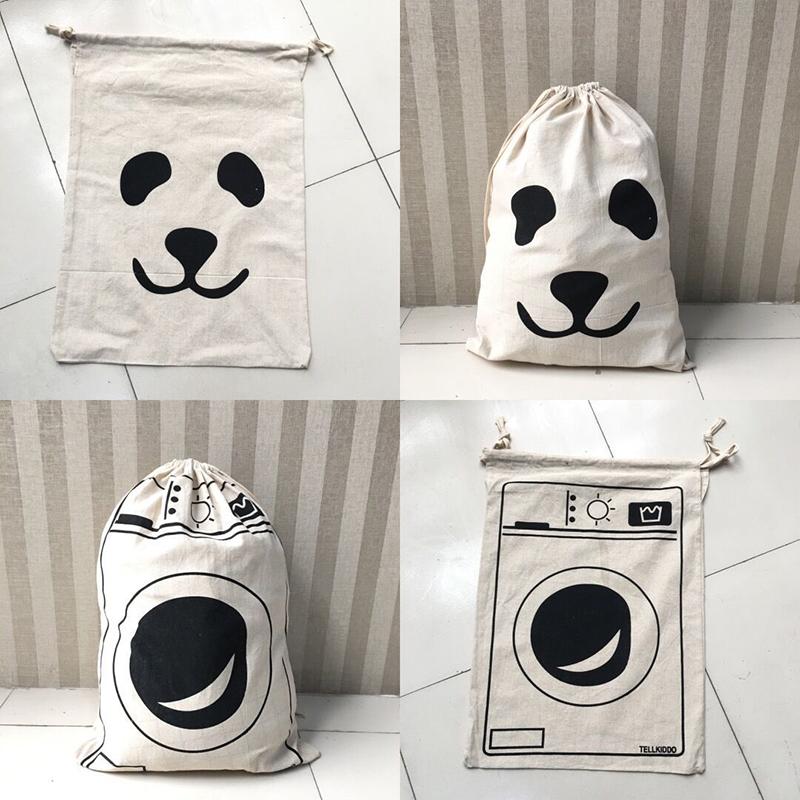 Cartoon High Capacity Drawstring Storage Bucket Folding Laundry Basket Toy Storage Bag Household \n Quilts Bed Sheets Organizer