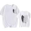 Attack on Titan Streetwear Men's T Shirt Eren Yeager Shingeki No Kyojin  Anime Summer Cotton Women Tops Tees Casual High Quality