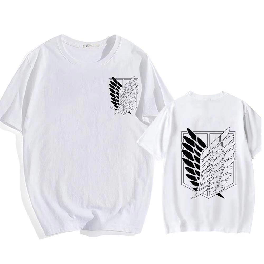 Attack on Titan Streetwear Men's T Shirt Eren Yeager Shingeki No Kyojin  Anime Summer Cotton Women Tops Tees Casual High Quality