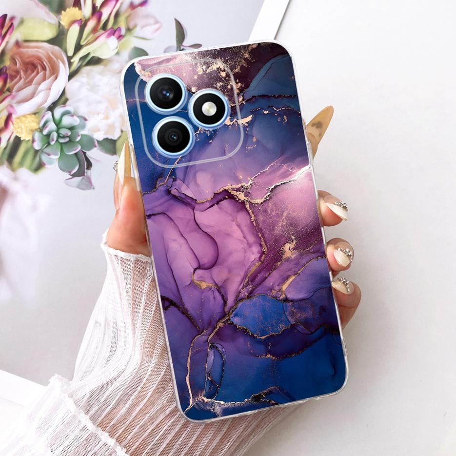 For Honor X8d 4G Case Cute Cat Luxury Flowers Painted Cover Soft Slim Phone Case For Honor X8d X 8d HonorX8d 4G Back Cover Coque