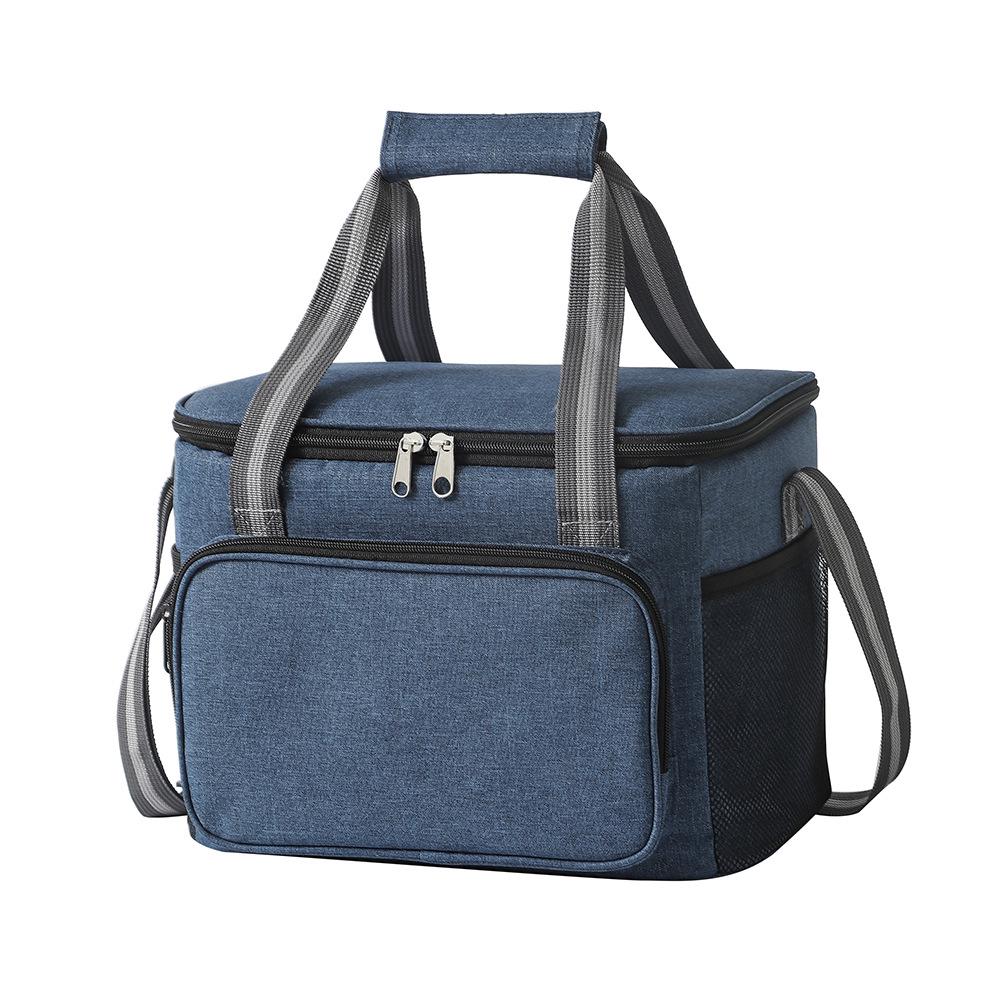 Portable Oxford Cloth Insulated Lunch Tote - Large Capacity Ice Pack Bag for Outdoor Use