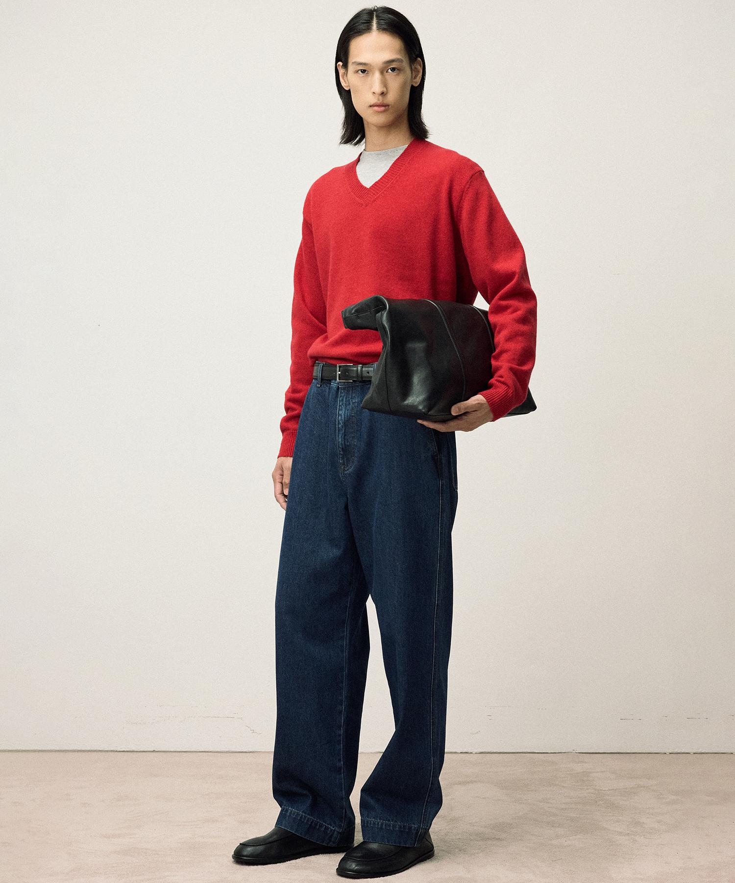 Il Corso Lambswool Cozy V-Neck Knit Red Iesw5F001R2 Normal Red/0Xl