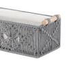 Storage Box with Wooden Handles Large Capacity Basket Woven Design Countertop Organizer for Cosmetics And Sundries