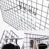 Thickened Black Iron Mesh Grid Wall Display & Storage Rack